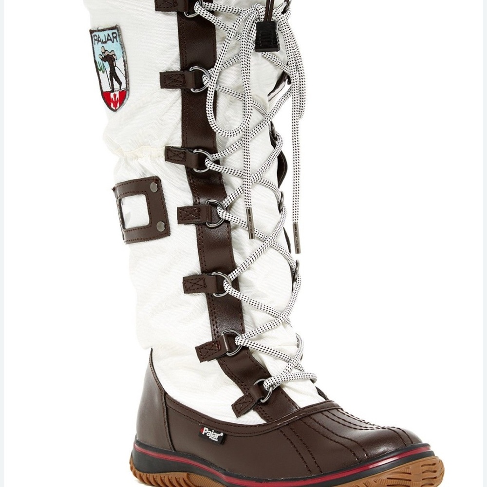 Pajar Cream and Brown Snow Boots